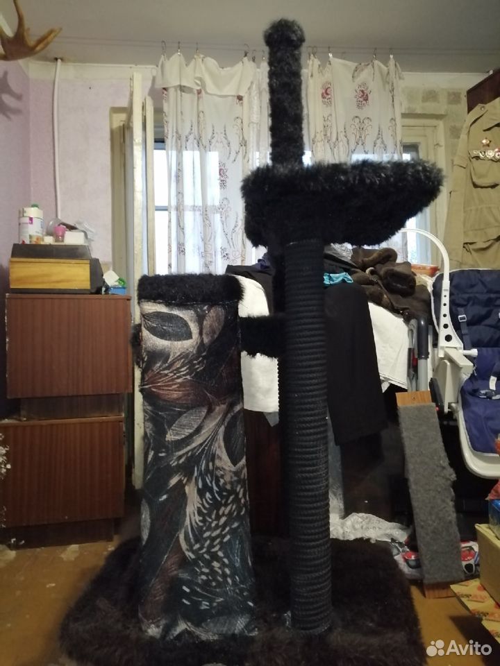 Домик для кота с когтедралкой на колесиках купить на Зозу.ру - фотография № 3