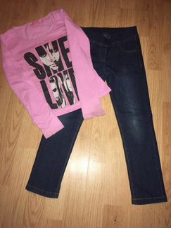 Джинсы zara, брюки, штаны на девочку 110-116-120