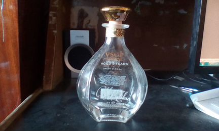 Пустая бутылка из-под коньяка Vsop cognac,Dauroff