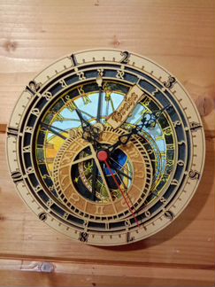 Чешская мини астрономические часы с пражской площа