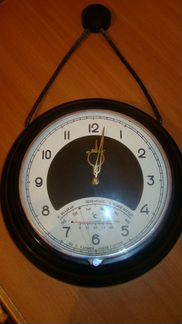 Часы Маяк настенные с барометр и термометр СССР