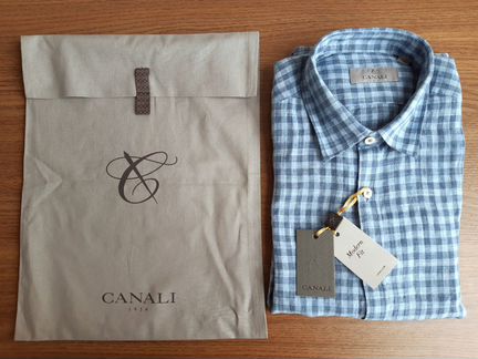Льняная рубашка Canali в чехле