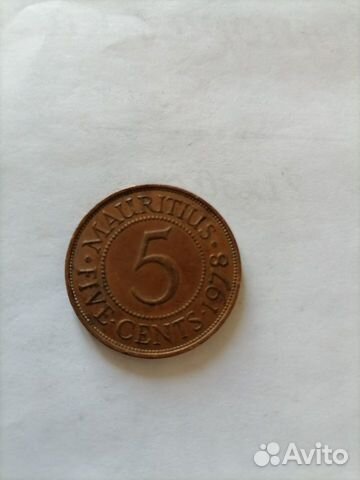 Монета Маврикий-5 центов 1978 год