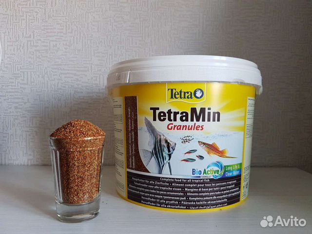 корм для рыбок аквариумных tetra min granules, тетрамин гранулы корм для рыб, tetramin xl granules корм для всех видов рыб крупные гранулы 10 л (ведро), логотип tetramin granules