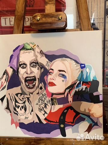 Интерьерная Картина Харли Квин и Джокер комикс DC