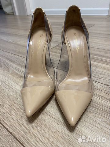 Туфли лодочки бежевые Gianvito Rossi Plexi 105