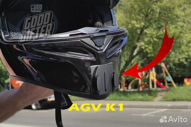 Крепление камеры GoPro на мотошлемы AGV K1