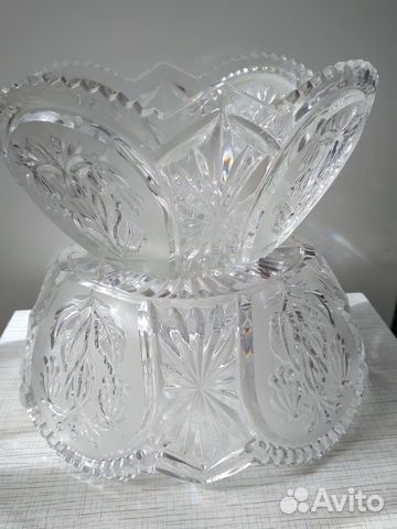 Вазы хрустальные СССР разных размеров