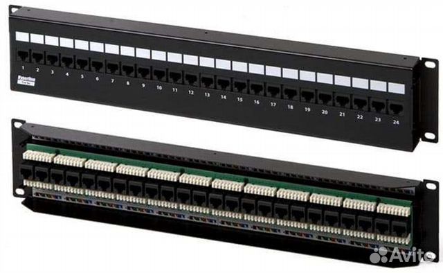 Патч-панель Hyperline PPW-24-8P8C-C5e-FR