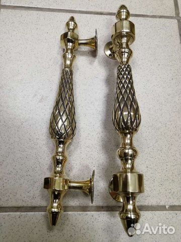 Ручки дверные. бронза. Винтаж. 30 см