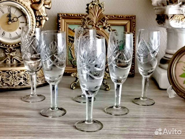 Фужеры хрустальные СССР чехия