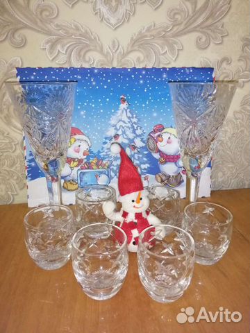 Хрустальные фужеры, стопки СССР винтаж