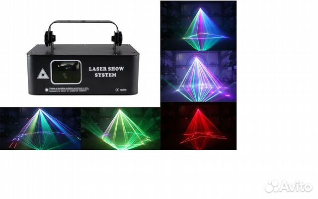 Лазерная шоу система Сканер Проектор Цветомузыка