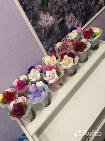 Подарок для гостей (букет из мыльных роз ) корпора