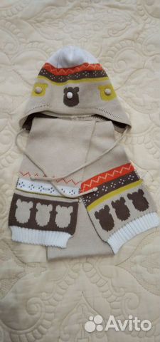 Комплект шапка и шарф для мальчика