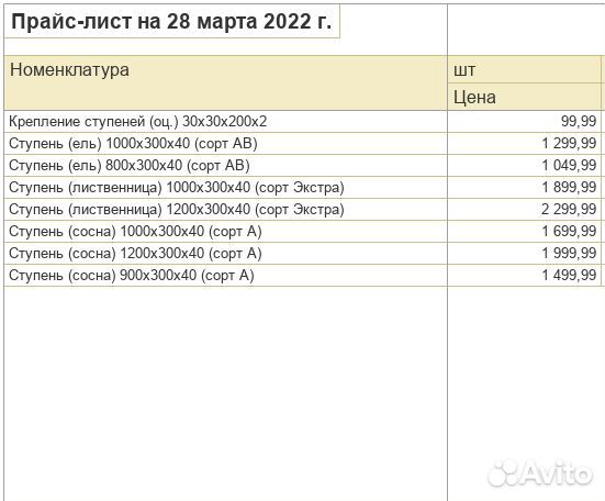 Ступени для лестницы из дерева