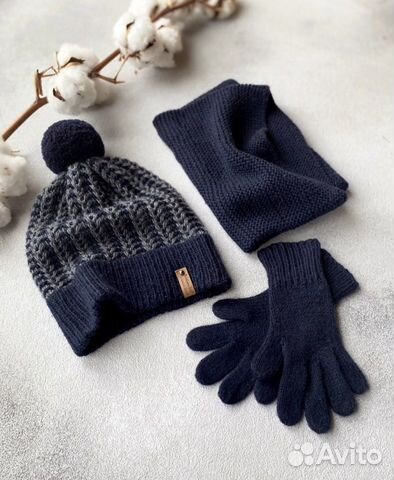 Комплект шапка, снуд, перчатки, на 2-4 года