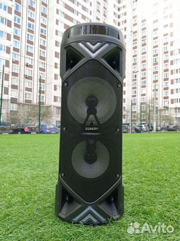 Колонка мощная ZQS 6201 большая с микрофоном