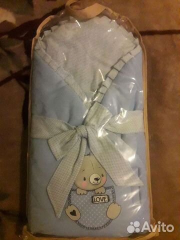 Конверт одеяло на выписку для мальчика