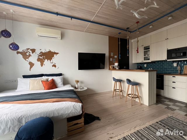 

Квартира-студия, 35 м², 2 кровати
