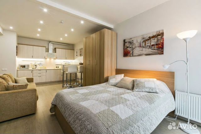 

Квартира-студия, 33 м², 2 кровати