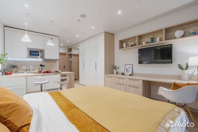 

Квартира-студия, 35 м², 1 кровать