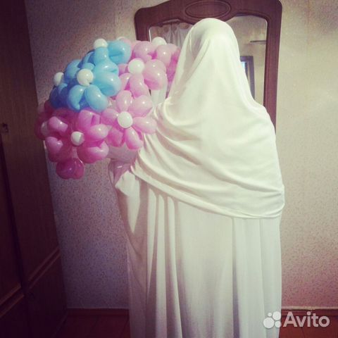 Свадебное платье-абайа для невесты