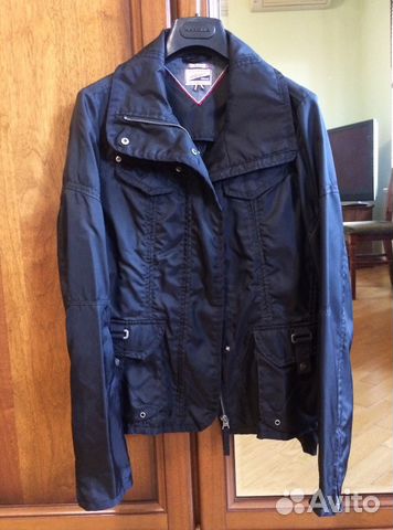 Черная куртка ветровка дождевик Hilfiger Denim