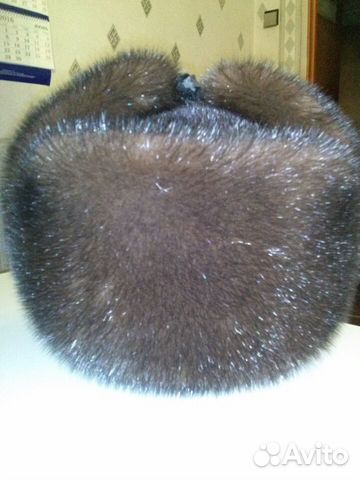 Норковая шапка- ушанка в очень хорошем состоянии Норковая шапка- ушанка в очень хорошем состоянии