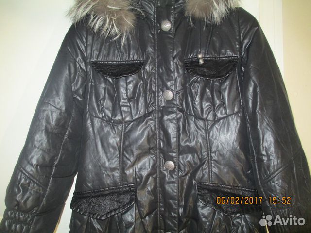 Пальто черное размер S