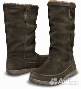 Сапоги Crocs Adela Suede Boot натуральная замша