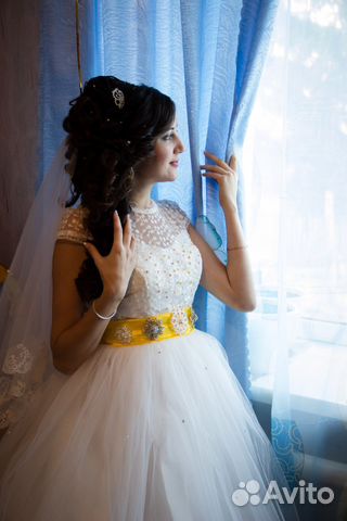 Желтое Свадебное Платье Фото