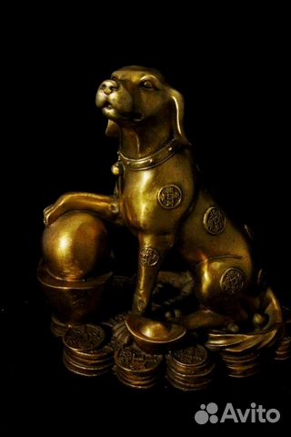 Собака - Китайская статуэтка из Бронзы RU*280