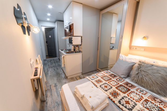 

Квартира-студия, 14,5 м², 2 кровати