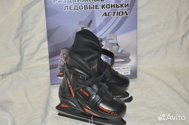 Коньки ледовые Action PW-229-1 раздв.Р.29-32,33-36 Коньки ледовые Action PW-229-1 раздв.Р.29-32,33-36