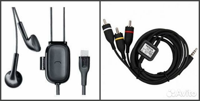 Гарнитура Nokia WH-203, кабель Nokia CA-75U Гарнитура Nokia WH-203, кабель Nokia CA-75U