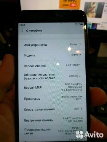 Телефон xiaomi redmi 4x на запчасти