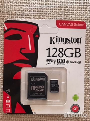 Новые Оригинальные MicroSD Kingston 128Gb