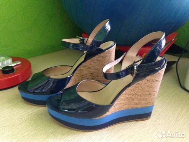 Босоножки синие лак tervolina Босоножки синие лак tervolina