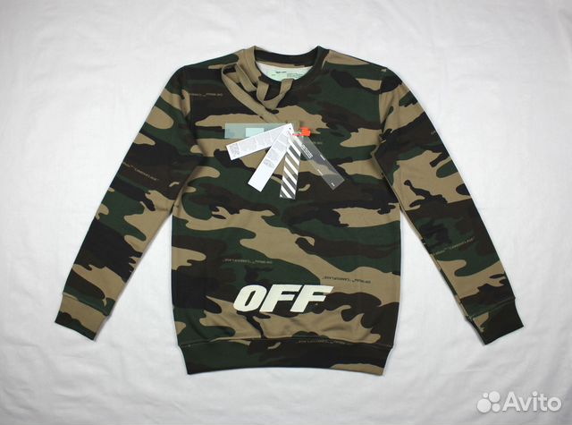 Off White Camouflage свитшот Оригинал M XL XXL Off White Camouflage свитшот Оригинал M XL XXL