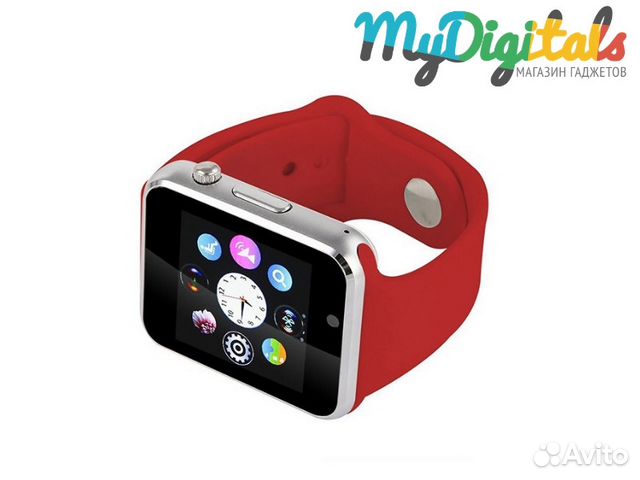 Умные часы телефон Smart Watch A1 Красные