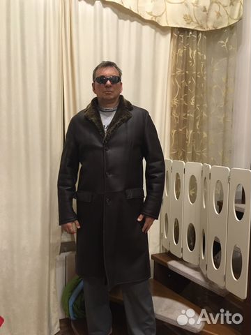 Дубленка-пальто меховая Boss, размер 50-52