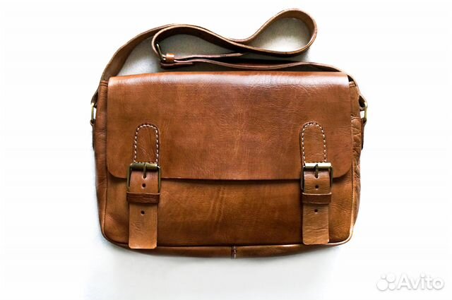 Мужская Кожаная Сумка Натуральная Бычья Кожа