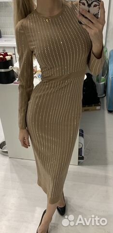 Платье вечернее золотое со стразами Платье вечернее золотое со стразами