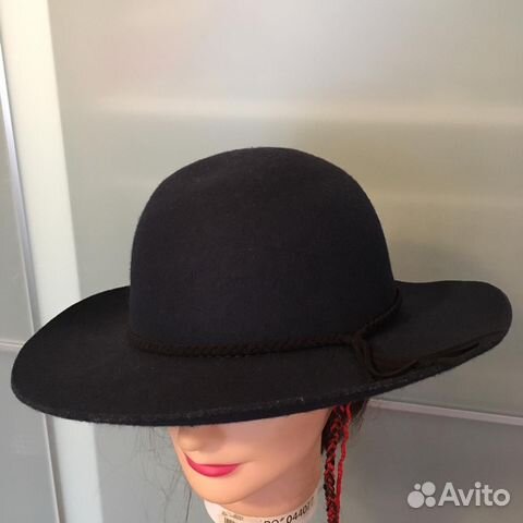 Шляпа синяя шерсть