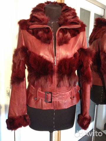 Курточка кожанная отделана норкой Курточка кожанная отделана норкой