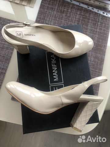 Туфли Manifika бежевые лаковые