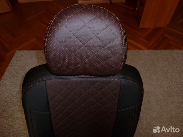 Авто чехлы универсальные Elegant черный + коричнев Авто чехлы универсальные Elegant черный + коричнев