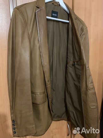 Пиджак кожаный мужской hugo boss