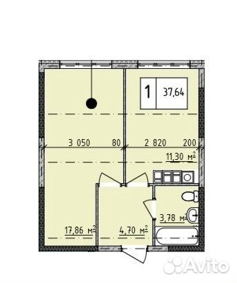 1-к квартира, 37.6 м², 17/22 эт. 1-к квартира, 37.6 м², 17/22 эт.